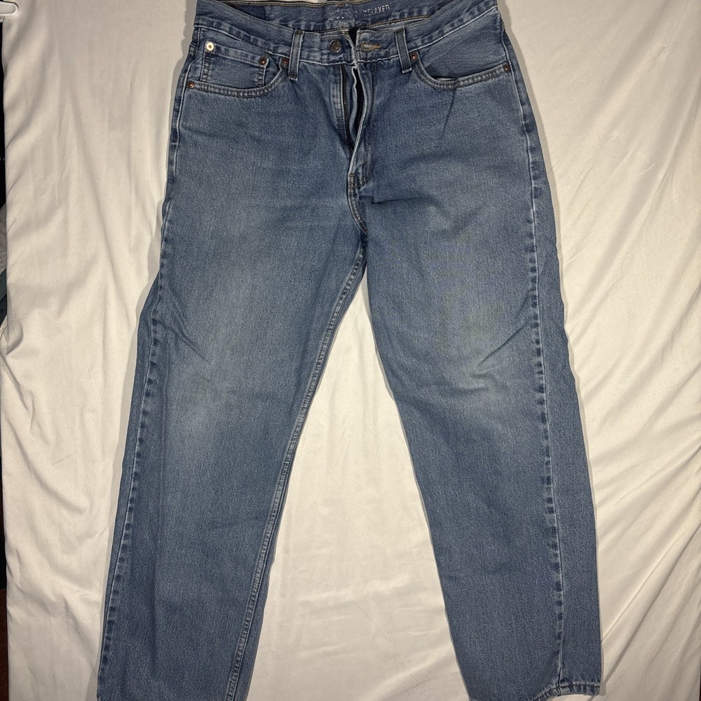 Levi Strauss Signature Relaxed Fit Jeans Men 33x32 Blue 100% Cotton Straight Leg